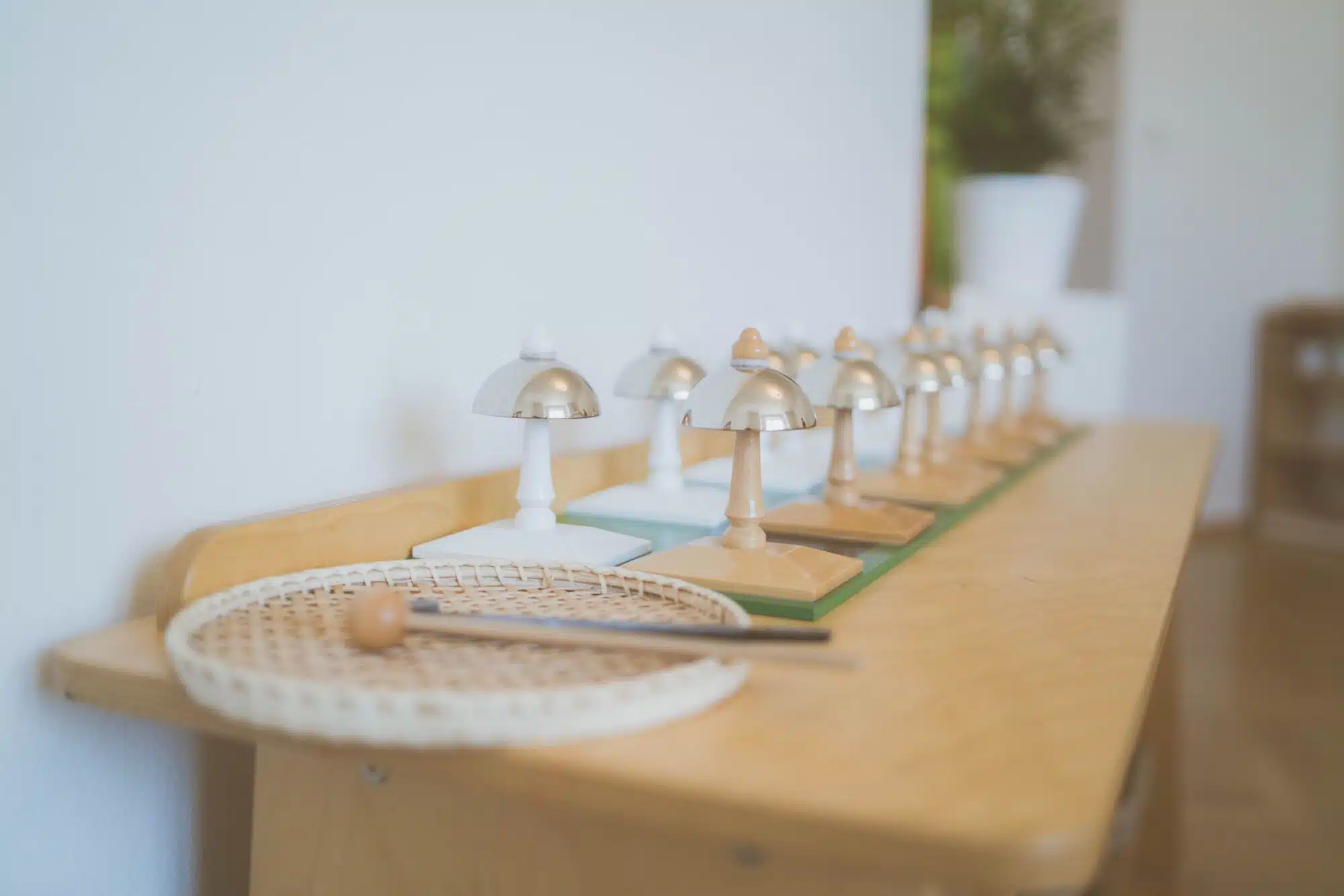 Montessori bells in a prepared 3-6 environment