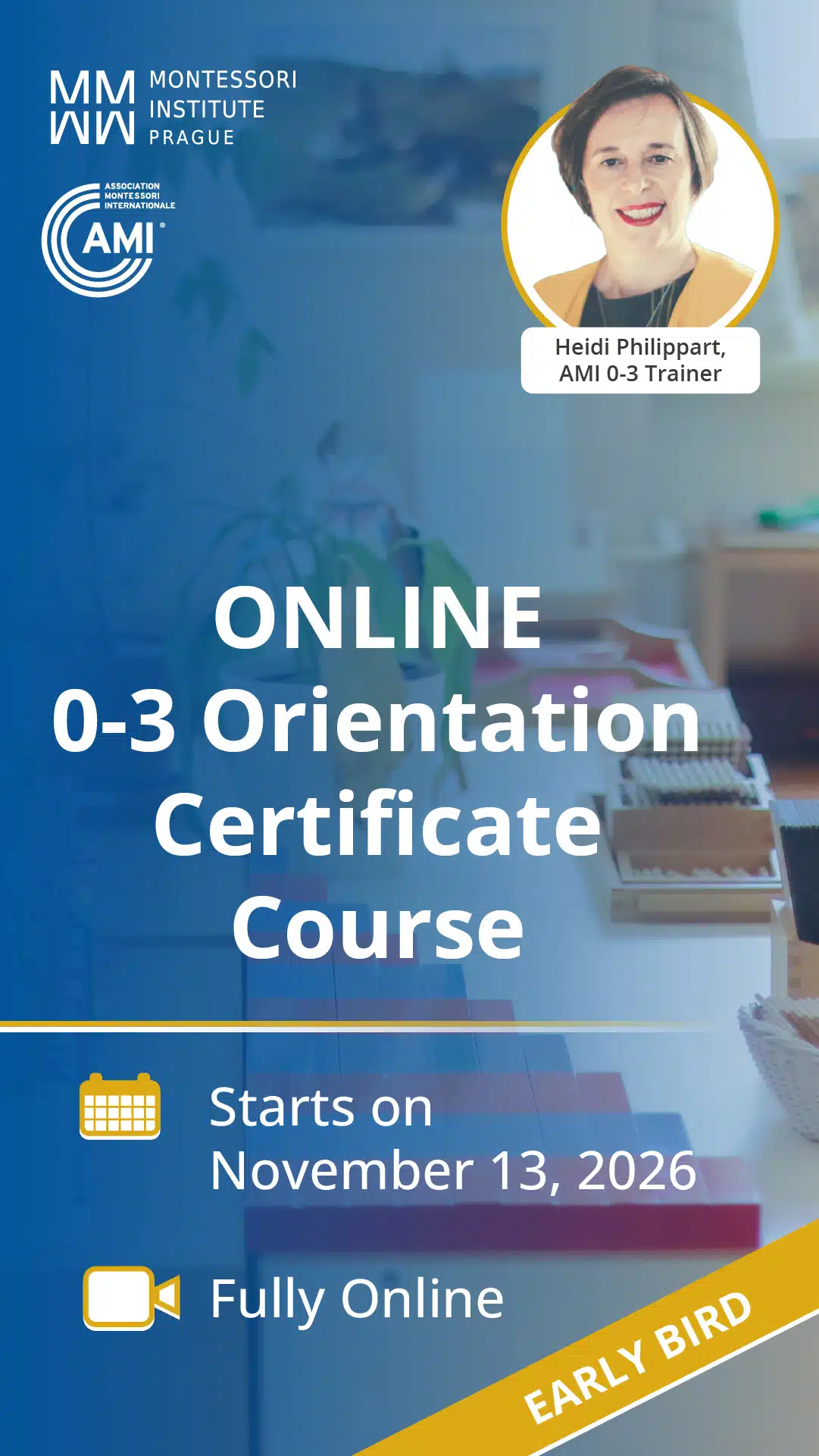 Online AMI 0-3 Orientation Certificate Course with Heidi Philippart, early bird