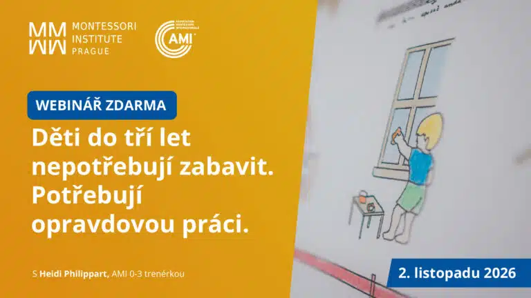 Děti do&nbsp;tří let nepotřebují zabavit. Potřebují opravdovou práci. Webinář zdarma s&nbsp;Heidi Philippart, 2. listopadu 2026